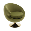 360 Degree Swivel Cuddle Barrel Accent Chairs, Round Armchairs with Wide Upholstered, Fluffy Fabric Chair for Living Room, Bedroom, Office, Waiting Rooms