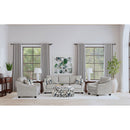 Lido - Upholstered Loveseat With Tapering Block Legs - Light Gray by HouseOfZazla