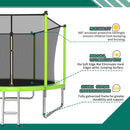 10FT Trampoline with Basketball Hoop and Ladder