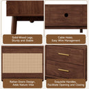 70" TV Stand With Doors For TVs Up To 80", Media Console With 4 Drawers & Cable Holes - Dark Brown