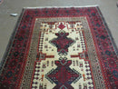 4' X 7' Vintage Handmade Pakistan Turkoman Bokhara Balouch Woven Wool Rug Nice