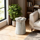 Round Outdoor End Table - Marble by HouseOfZazla