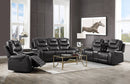 Braylon - Magnetite Synthetic Leather Manual Recliner Sofa - Brown by HouseOfZazla