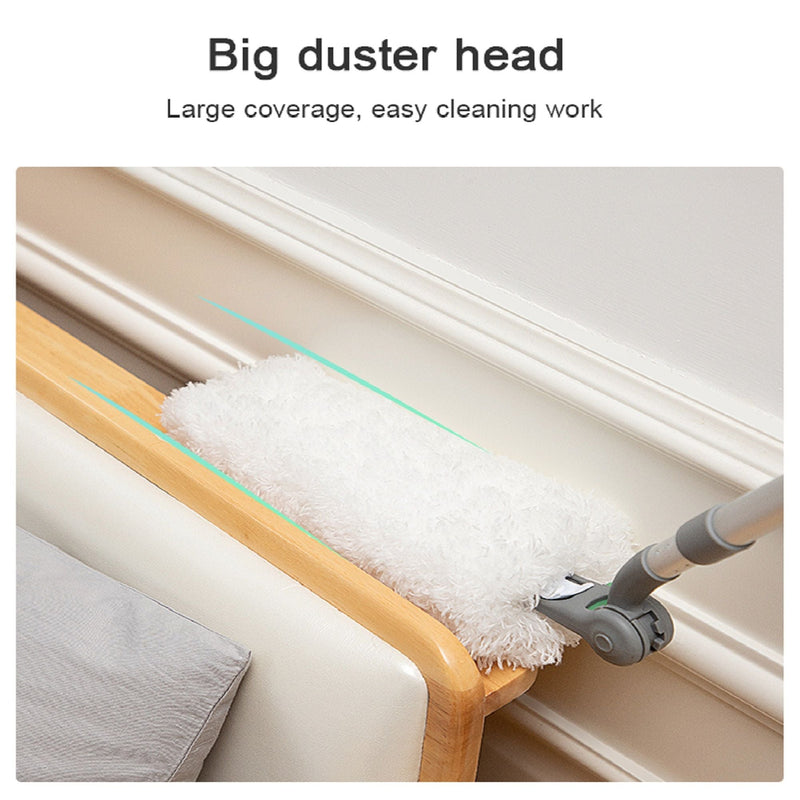 Long Handle Duster With Extension Bar, Home Dust Collector - White, photo 7 of 10