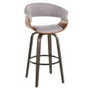 Vintage Mod - Mid Century Modern Fixed Height Barstool With Swivel & Round Footrest (Set of 2) by HouseOfZazla
