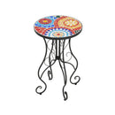 Outdoor Side Table, Colorful+Black by HouseOfZazla