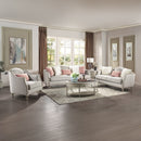 Kasa - Sofa With 5 Pillows - Beige Linen & Champagne
