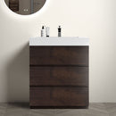 Alice - Bathroom Vanity With Large Storage Freestanding Bathroom Vanity, Sink For Modern Bathroom, One-Piece Sink Basin Without Drain And Faucet by HouseOfZazla