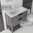 36 Inch Freestanding Bathroom Vanity with Sink, Soft-Close Drawer, Ceramic Sink, Plywood by HouseOfZazla