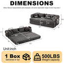 Convertible Sleeper Sofa Bed With Cylindrical Pillow by HouseOfZazla