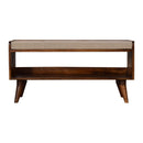 Solid Wood Bench With Upholstered Sea by Unique Piece Furniture