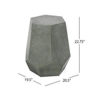 Modern Hammered Iron Geometric End Table