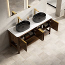 Indigo 60" Bathroom Vanity with Sintered Stone Countertop and Vessel Sink by HouseOfZazla