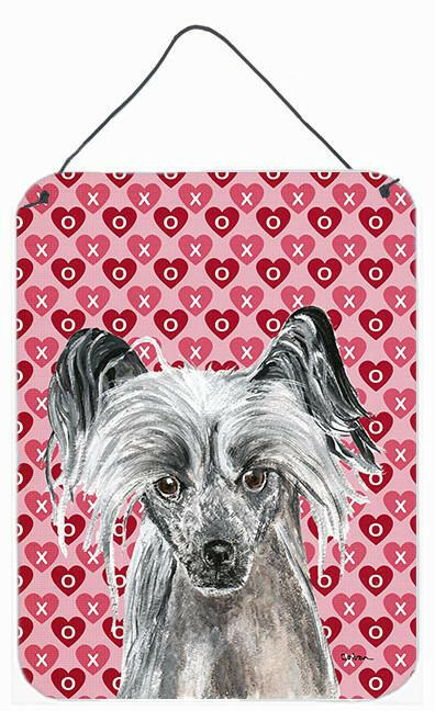 Chinese Crested Valentine's Love Aluminium Metal Wall or Door Hanging Prints