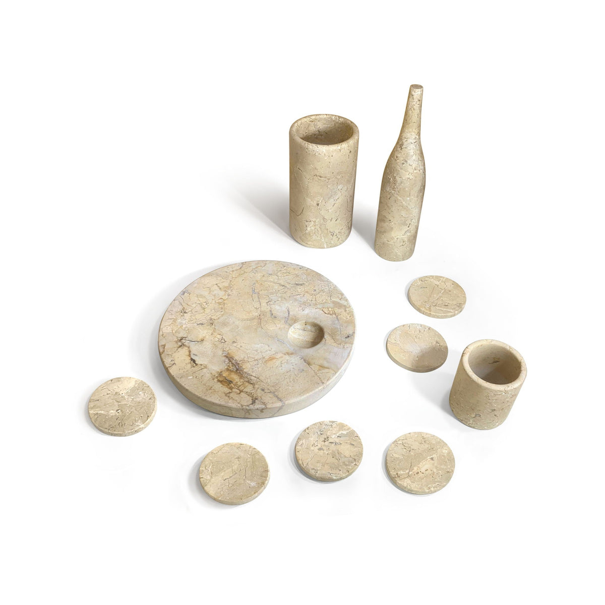 10 Pieces Luxury Natural Marble Dining Room Accessories Set, photo 3 of 33