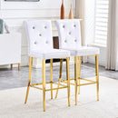 Bar Chairs With Crystal Clasp Design (Set of 2)