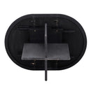 5-Piece Retro Functional Dining Set, 1 Extendable Table with a 16-inch Leaf and 4 Upholstered Chairs for Dining Room and Kitchen (Gray)