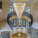 48-Inch Gold Tiered Crystal Tube Chandelier by HouseOfZazla