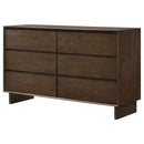 Hemlock - 6 Drawer Dresser Cabinet - Brown by HouseOfZazla