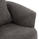360° Swivel Barrel Sofa Chair With Throw Pillow, Upholstered Accent Chair by HouseOfZazla