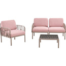 Patio indoor/ outdoor garden sofa set plastic base with soft cushion Weather waterproof chair Sectional Furniture for Balcony Garden Pool Lawn Backyard morden design sitting room sofa set