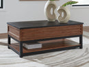 Kallari - Lift Top Cocktail Table - Warm Brown / Black by Unique Piece Furniture