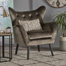 Alyssa Mid Century Upholstered Arm Chair With Wingback Design