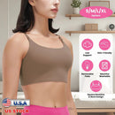 Women Sport Bras with Removable Pads, Low-Impact Square Neck by LJGDeals