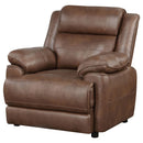 Worthington - Padded Arm Accent Chair - Dark Brown by HouseOfZazla
