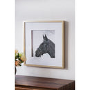 Wall Art Horse Animal Printing, Wall Decor Accent (Set of 2) - Golden / White by Unique Piece Furniture