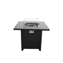 Powder Coated Fire Pit With Top - Black