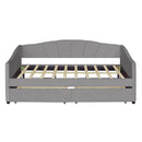 Upholstered Daybed With Two Drawers And Wood Slat by HouseOfZazla