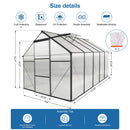 Polycarbonate house Raised Base And Anchor Aluminum Heavy Duty Walk-In houses For Outdoor Backyard In All Season