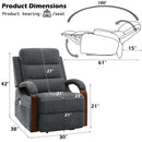 Kayla - Power Recliner With Lift & Heating & Massage (Zero Gravity) - Gray by Unique Piece Furniture