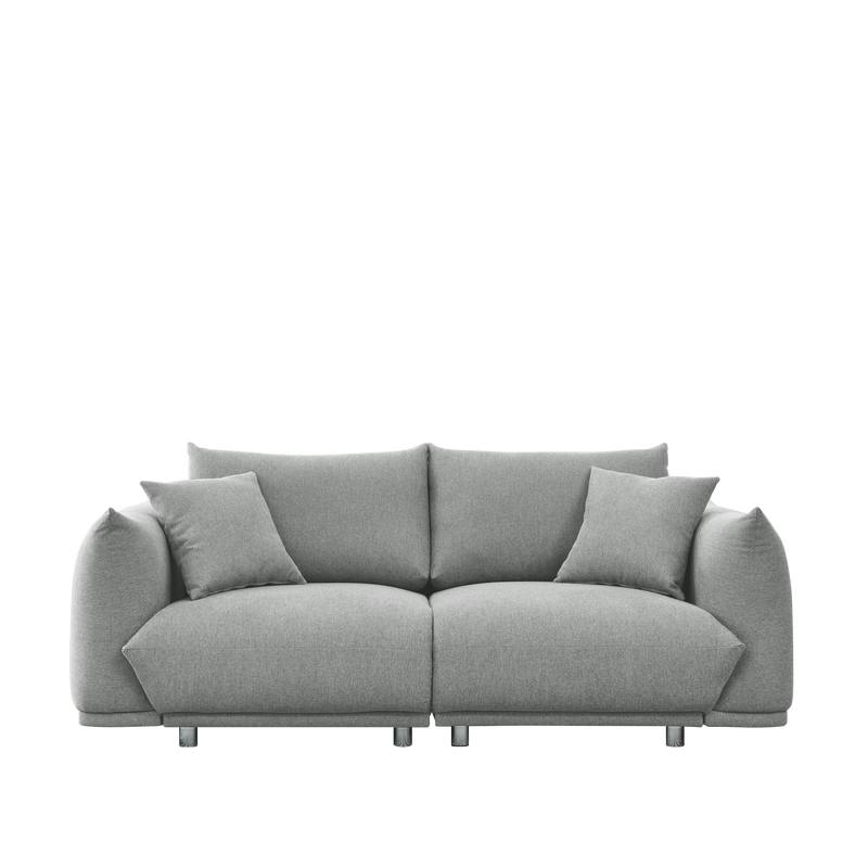 78.8" Modern Couch for Living Room Sofa,Solid Wood Frame and Stable Metal Legs, 2 Pillows, Sofa Furniture for Apartment