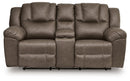 Lowilla - Double Reclining Loveseat With Console - Driftwood by Unique Piece Furniture