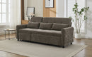 2-in-1 Sofa 82' Three-Seater with Sofa Bed and Reversible Recliner, Dark Grey Chenille