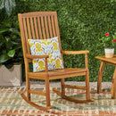 Muse Outdoor Acacia Rocking Chair With Slat Design - Teak by HouseOfZazla