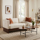 77 in. Square Arm Modern 3 Seater Boucle Sofa Upholstered Couch by HouseOfZazla