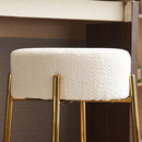 30" Tall, Round High Bar Stools, Set of 2 - Contemporary upholstered dining stools for kitchens, coffee shops and bar stores - Includes sturdy hardware support legs