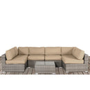 Seating Set With Cushions Handcrafted Wicker Design