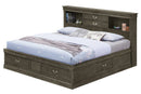 Traditional Style Bookcase Storage Bed