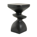 Black Abstract Tiered MGO Side Table