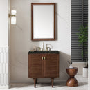James Martin Amberly 30" Dual Mount Single Bathroom Vanity, Mid-Century Walnut