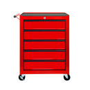 Rolling Metal Tool Chest with 5 Drawers, 20" Steel Cabinet - Red by HouseOfZazla