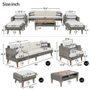 6-Piece All Weather PE Wicker Sofa Set
