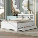 Platform Bed With Storage Headboard, USB, Trundle And 3 Drawers by Unique Piece Furniture