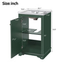Bathroom Vanity With Sink, Freestanding Single Cabinet Set, Soft Close Door, Adjustable Shelf