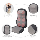Therapeutic Shiatsu Massage Cushion With Heat Function, Polypropylene - Gray by HouseOfZazla