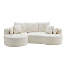 2 Piece Fabric Cloud Curved Sectional Sofa With Chaise by HouseOfZazla